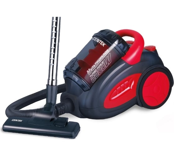 Изображение товара Пылесос Centek /черный/красный/ циклон, 2200/400Вт CT-2520 Black/Red