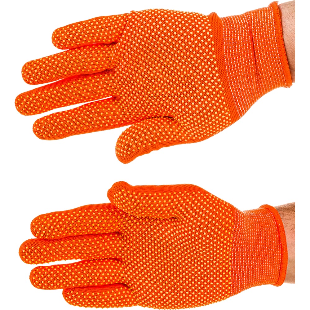 Вязаные нейлоновые перчатки Gigant G-101 ассорти, фото 2