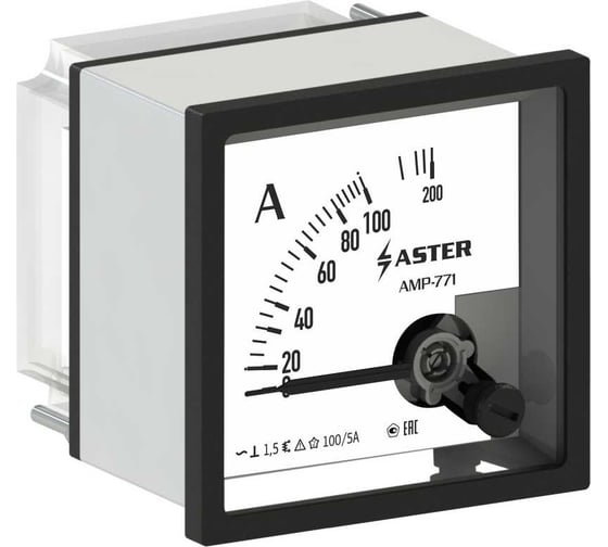Изображение товара Амперметр ASTER amp-771 50 А, прямой, класс точности 1.5 AMP771-50