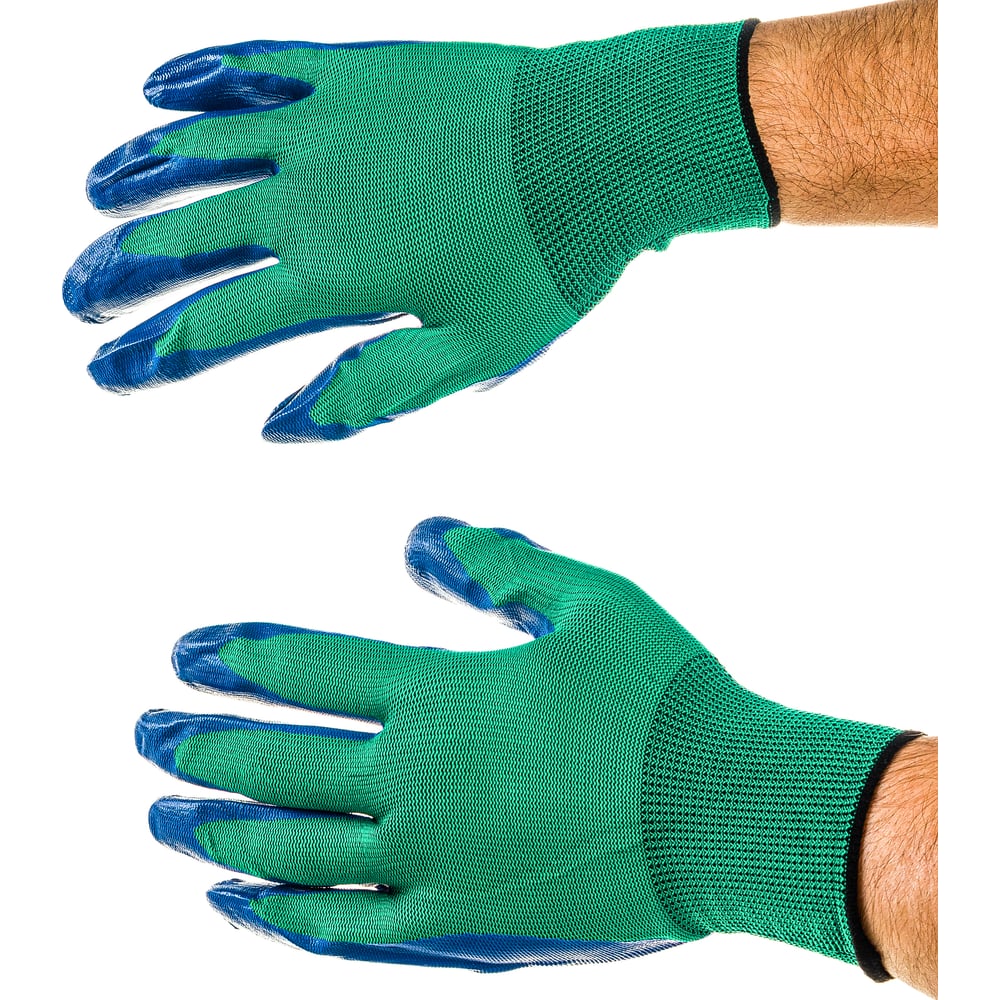 Вязаные нейлоновые перчатки Gigant G-032 ассорти, фото 2