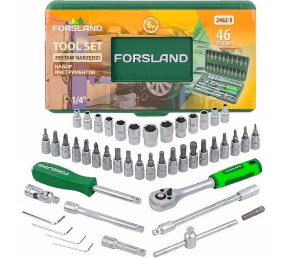 Изображение товара Набор инструментов Forsland 46 предметов Forsland-2462-5(52669)