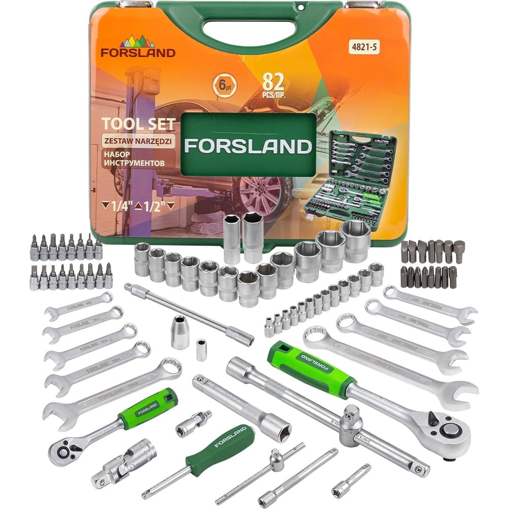 Изображение товара Набор инструментов Forsland 82 предмета Forsland-4821-5(52671)