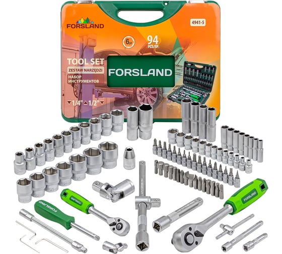 Изображение товара Набор инструментов Forsland 94 предмета Forsland-4941-5(52672)