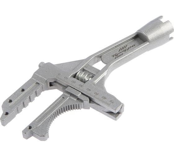 Изображение товара Разводной ключ ТУНДРА сантехнический, укороченная рукоятка, раскрытие губок до 80 мм, 225 мм 7153816