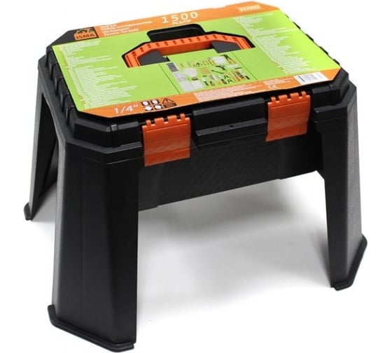 Изображение товара Набор инструментов ISMA 1/4", 6 гр., 5-13 мм, шарнирно-губцевый, отвертки, биты, уровень, молоток, расходник, кейс-слесарный стул max нагр.120 кг, 1500 предметов  ISMA-515002(48105)