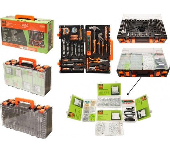 Изображение товара Набор инструментов ISMA 1400 пр,в кейсе ISMA-514002(49998)