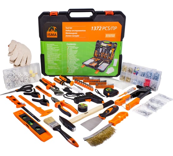 Изображение товара Набор инструментов ISMA 1372 предмета. 1/4'', 6-гр. ISMA-513722(50791)
