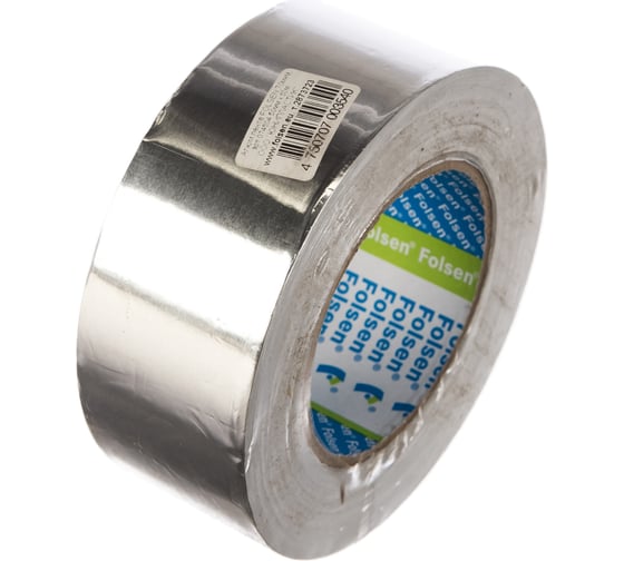 Изображение товара Алюминиевая лента FOLSEN 50мм x 50м до 150oC, 70мкм 074504