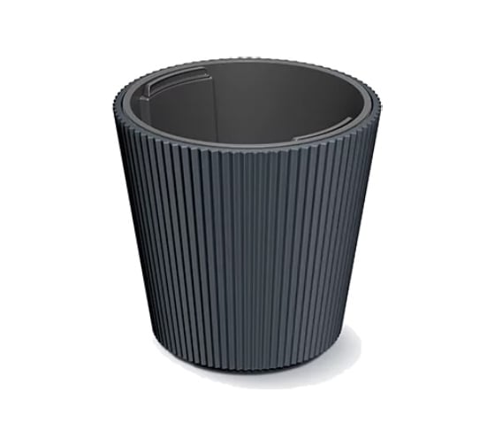 Изображение товара Кашпо Prosperplast DBMI300-S433 MILLY d 30, h 31 см, антрацит, с вкладышем 069745