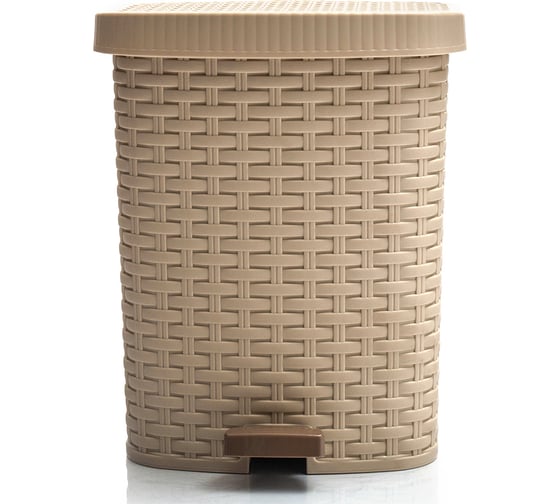 Изображение товара Контейнер для мусора Полимербыт "АРТЛАЙН" педальный 12л (без вкладыша) 434880100