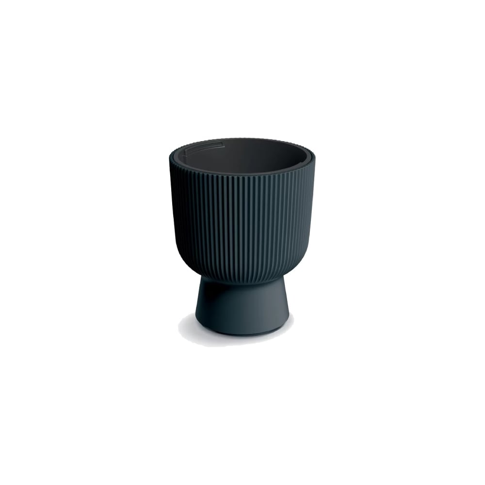 Изображение товара Кашпо Prosperplast MILLY 24 см антрацит с вкладышем