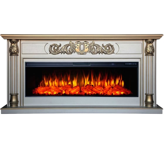 Изображение товара Каминокомплект InterFlame Лорд (Freespace50) с Freespace50 бежевый золотой патиной