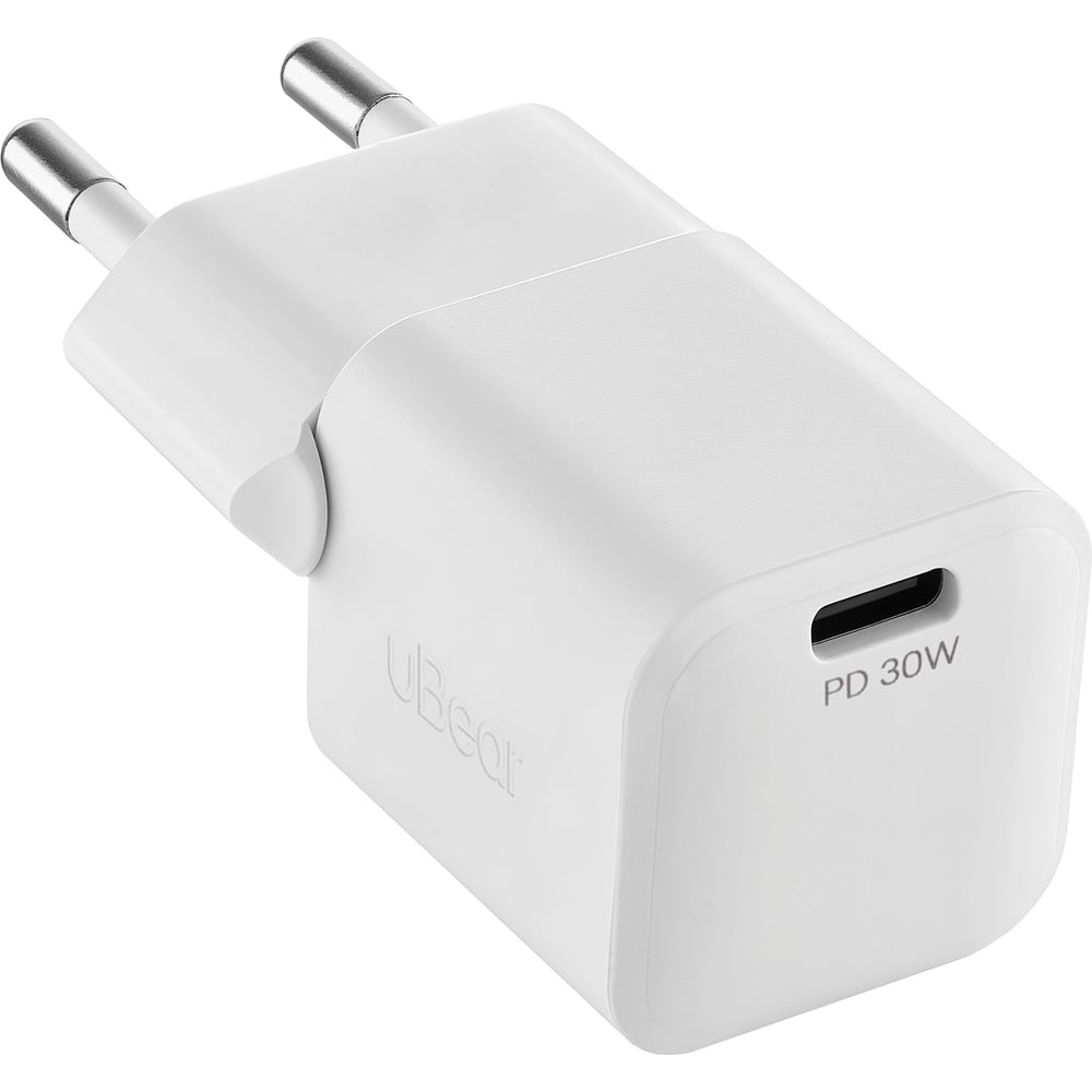 Изображение товара Сетевое зарядное устройство uBear Pulse Pro GaN 30 Вт для быстрой и беспроводной зарядки