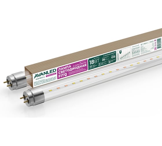 Изображение товара Фитолампа AVANLED AL Т8-18-F-1200 FITO 12212021