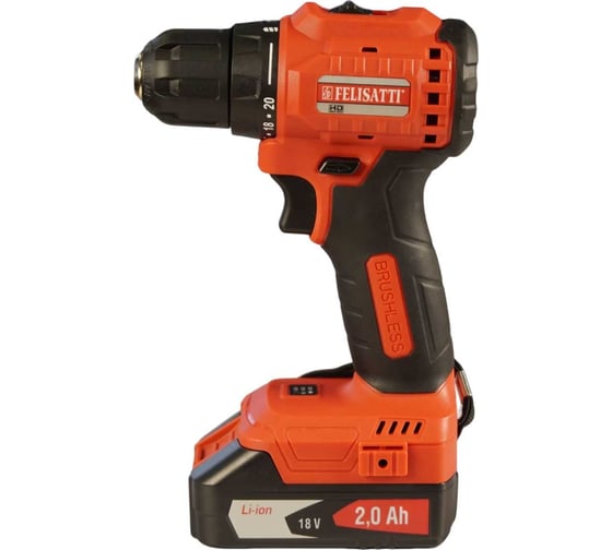 Изображение товара Бесщеточная аккум. дрель-шуруповёрт Felisatti ДА-18В (кейс, 2 аккум. 2Ач) 198.5.2.00