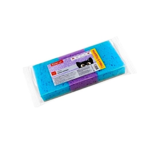 Изображение товара Губки EUROHOUSE CleanCat-Ионы серебра 3 шт. ГКК384