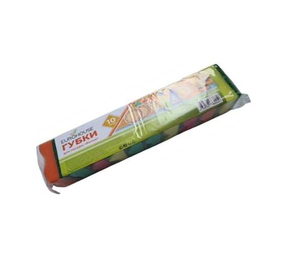 Изображение товара Губки для посуды EUROHOUSE Волна, 10 шт. 14648