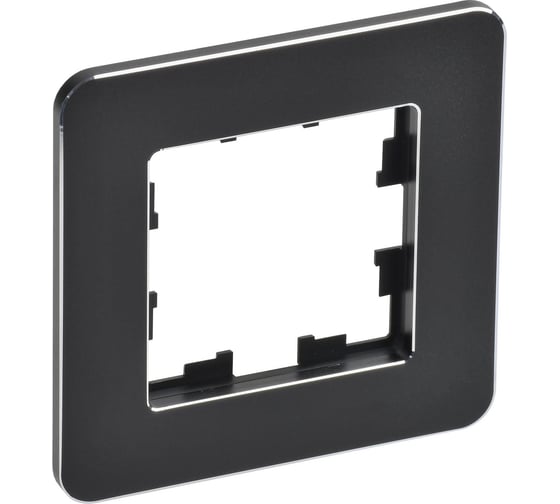 Изображение товара 1-местная рамка IEK Brite ру-1-1-бр металл черный re BR-M12-M-01-K02