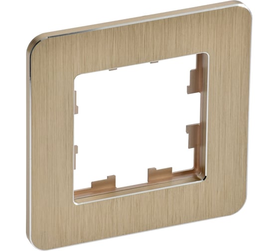 Изображение товара 1-местная рамка IEK Brite ру-1-1-бр металл шампань re al BR-M12-M-21-K37