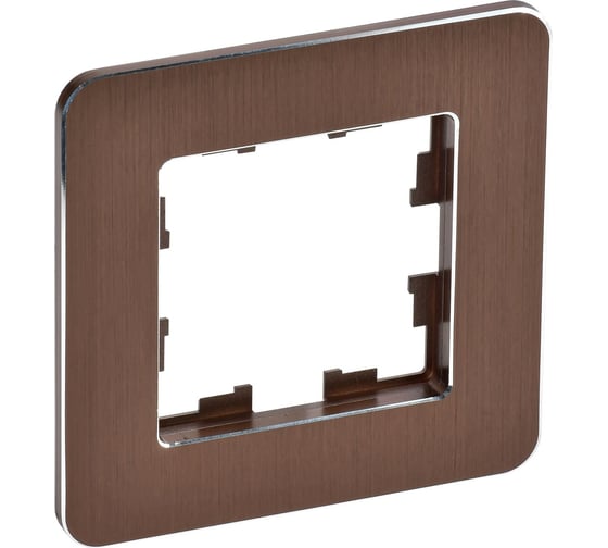 Изображение товара 1-местная рамка IEK Brite ру-1-1-бр металл коричневый re al BR-M12-M-21-K30