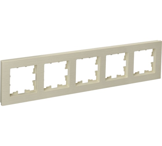 Изображение товара 5-местная рамка IEK Brite ру-5-бр бежевый рифленый BR-M52-51-K10