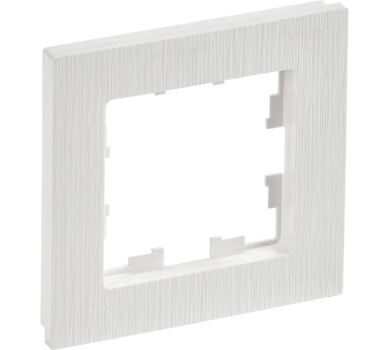 Изображение товара 1-местная рамка IEK Brite ру-1-бр белый рифленый BR-M12-51-K01