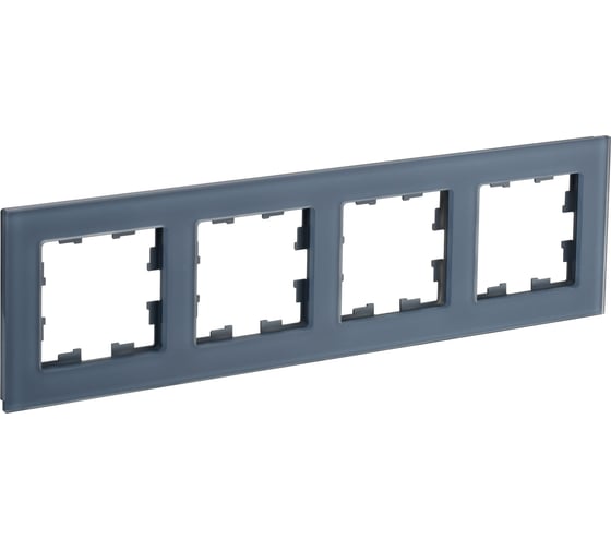 Изображение товара 4-местная рамка IEK Brite ру-4-2-бр стекло маренго матовый BR-M42-G-31-K35
