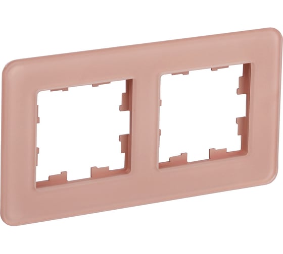 Изображение товара 2-местная рамка IEK Brite ру-2-2-бр стекло дымчатый re BR-M22-G-41-K97