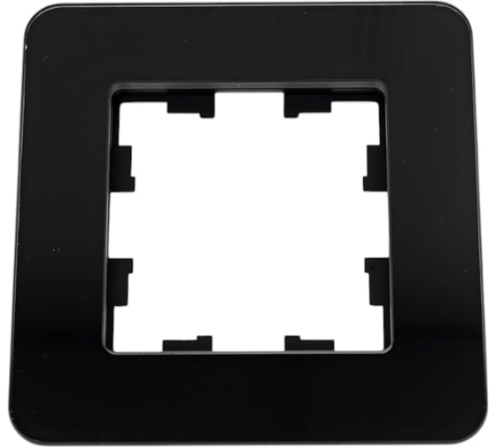 Изображение товара 1-местная рамка IEK Brite ру-1-2-бр стекло черный re BR-M12-G-41-K02
