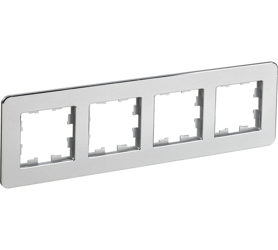 Изображение товара 4-местная рамка IEK Brite ру-4-1-бр металл алюминий re BR-M42-M-01-K47