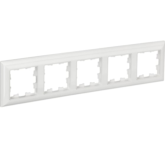 Изображение товара 5-местная рамка IEK Brite ру-5-бр белый/белый BR-M52-12-K01