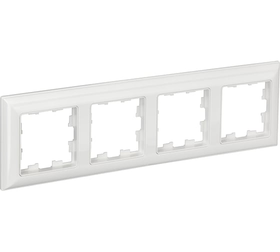 Изображение товара 4-местная рамка IEK Brite ру-4-бр белый/белый BR-M42-12-K01