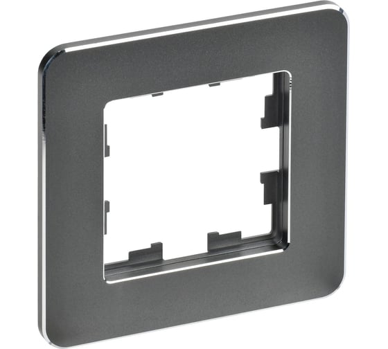Изображение товара 1-местная рамка IEK Brite ру-1-1-бр металл титан re BR-M12-M-01-K48
