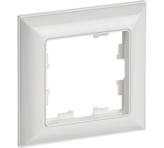 Изображение товара 1-местная рамка IEK Brite ру-1-бр белый/белый BR-M12-12-K01