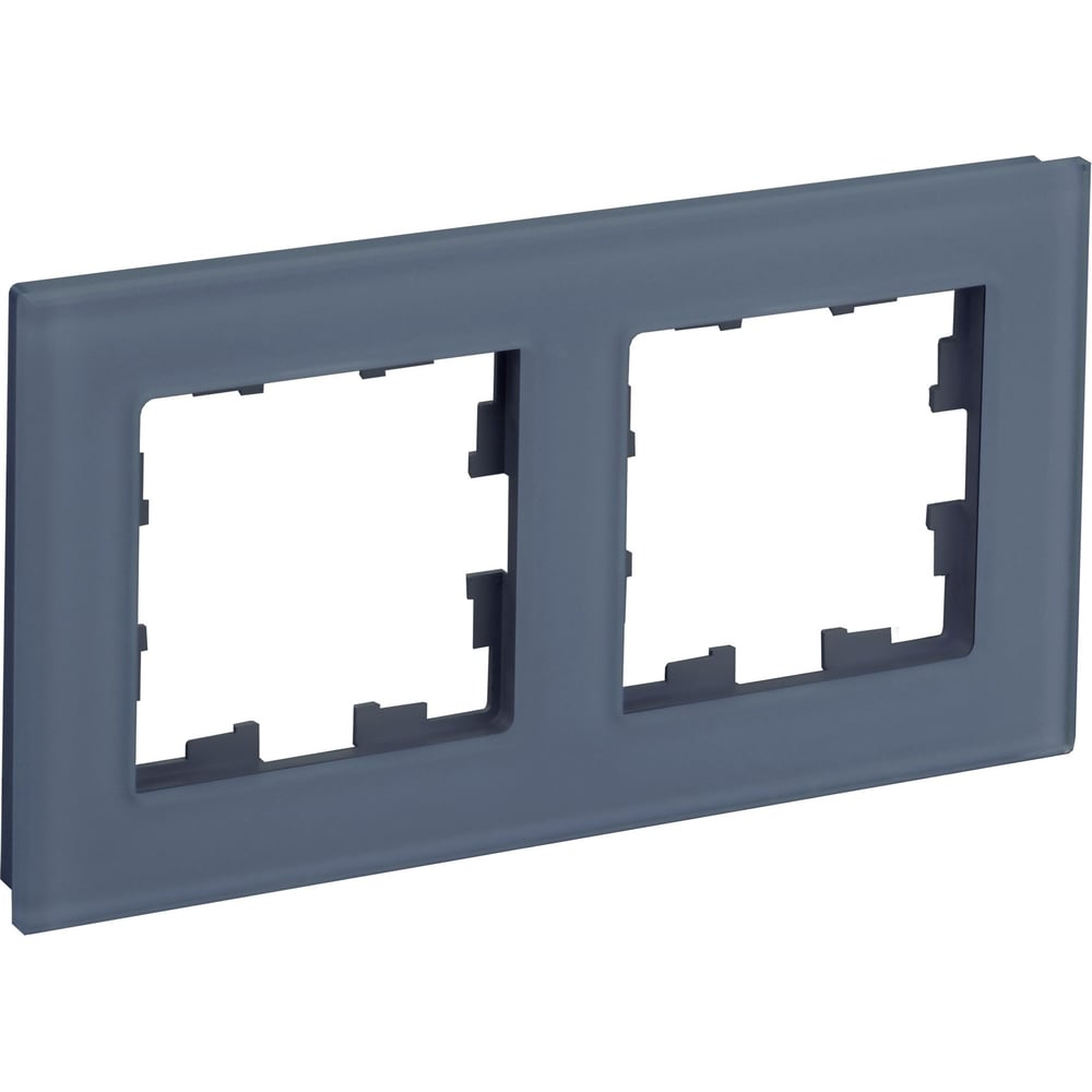 Изображение товара Рамка 2-местная IEK Brite стекло маренго матовый BR-M22-G-31-K35