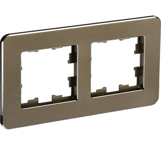 Изображение товара 2-местная рамка IEK Brite ру-2-1-бр металл латунь re BR-M22-M-01-K49