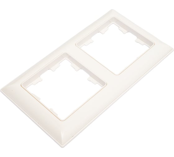 Изображение товара 2-местная рамка IEK Brite ру-2-бр белый/белый BR-M22-12-K01