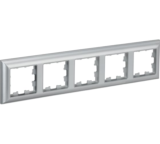 Изображение товара 5-местная рамка IEK Brite ру-5-бр алюминий/алюминий BR-M52-12-K47