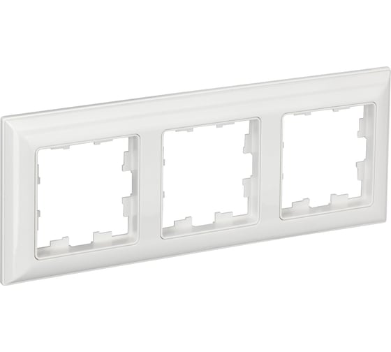 Изображение товара 3-местная рамка IEK Brite ру-3-бр белый/белый BR-M32-12-K01