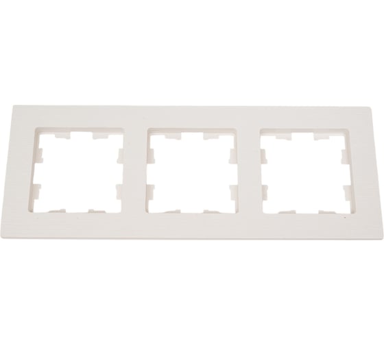 Изображение товара 3-местная рамка IEK Brite ру-3-бр белый рифленый BR-M32-51-K01