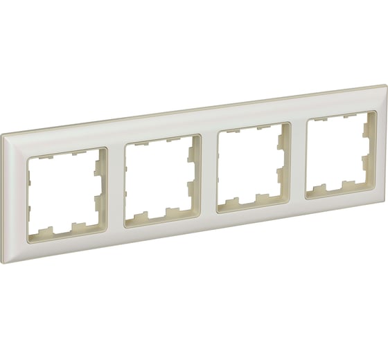 Изображение товара 4-местная рамка IEK Brite ру-4-бр бежевый/жемчужный BR-M42-12-1-K10