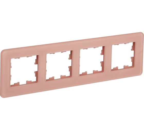 Изображение товара 4-местная рамка IEK Brite ру-4-2-бр стекло дымчатый re BR-M42-G-41-K97