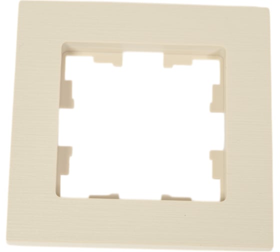 Изображение товара 1-местная рамка IEK Brite ру-1-бр бежевый рифленый BR-M12-51-K10