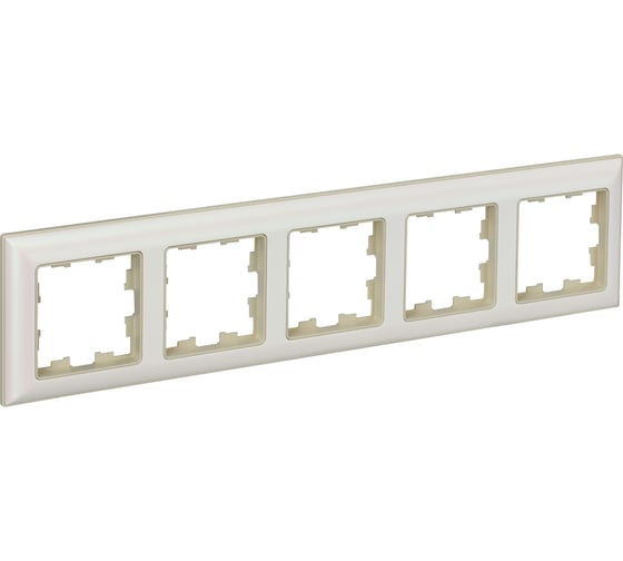 Изображение товара 5-местная рамка IEK Brite ру-5-бр бежевый/жемчужный BR-M52-12-1-K10