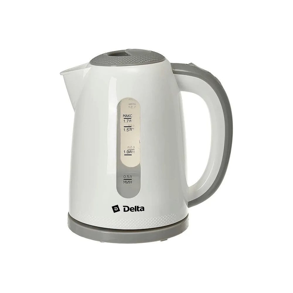 Изображение товара Чайник Delta DL-1106 1.7 л, 2200 Вт, белый с серым Р1-00017803