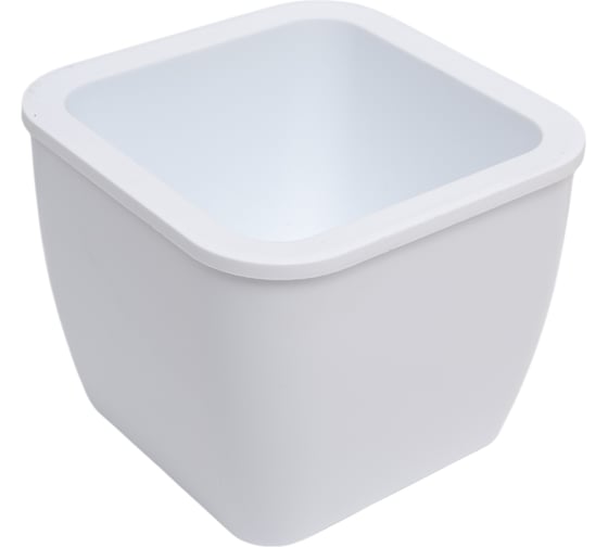 Изображение товара Горшок-кашпо Мультипласт Групп куб 1,6/2,4л белый MPG9031