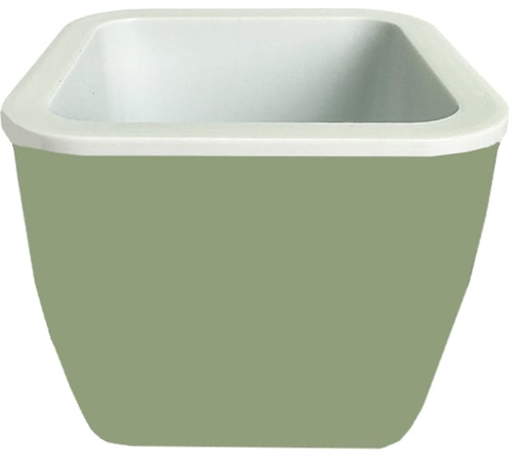Изображение товара Горшок-кашпо Мультипласт Групп кубик 0,8/1,2л оливковый MPG8980