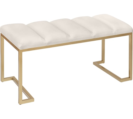 Изображение товара Банкетка GreenWeen OMEGA MINI, золотая, Ivory, Bulon 850x400x435 мм GW-OMEGAMINI-IVORY-850G-BL