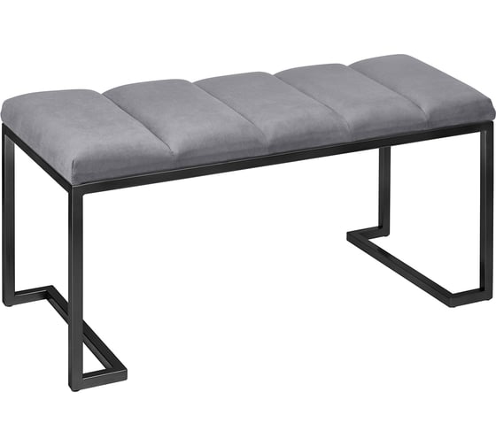 Изображение товара Банкетка GreenWeen OMEGA MINI, черная, Light Blue, Bulon 850x400x435 мм GW-OMEGAMINI-LB-850B-BL