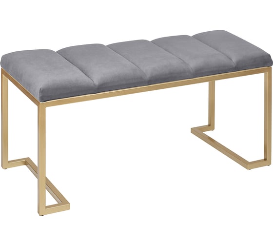 Изображение товара Банкетка GreenWeen OMEGA MINI, золотая, Light Blue, Bulon 850x400x435 мм GW-OMEGAMINI-LB-850G-BL